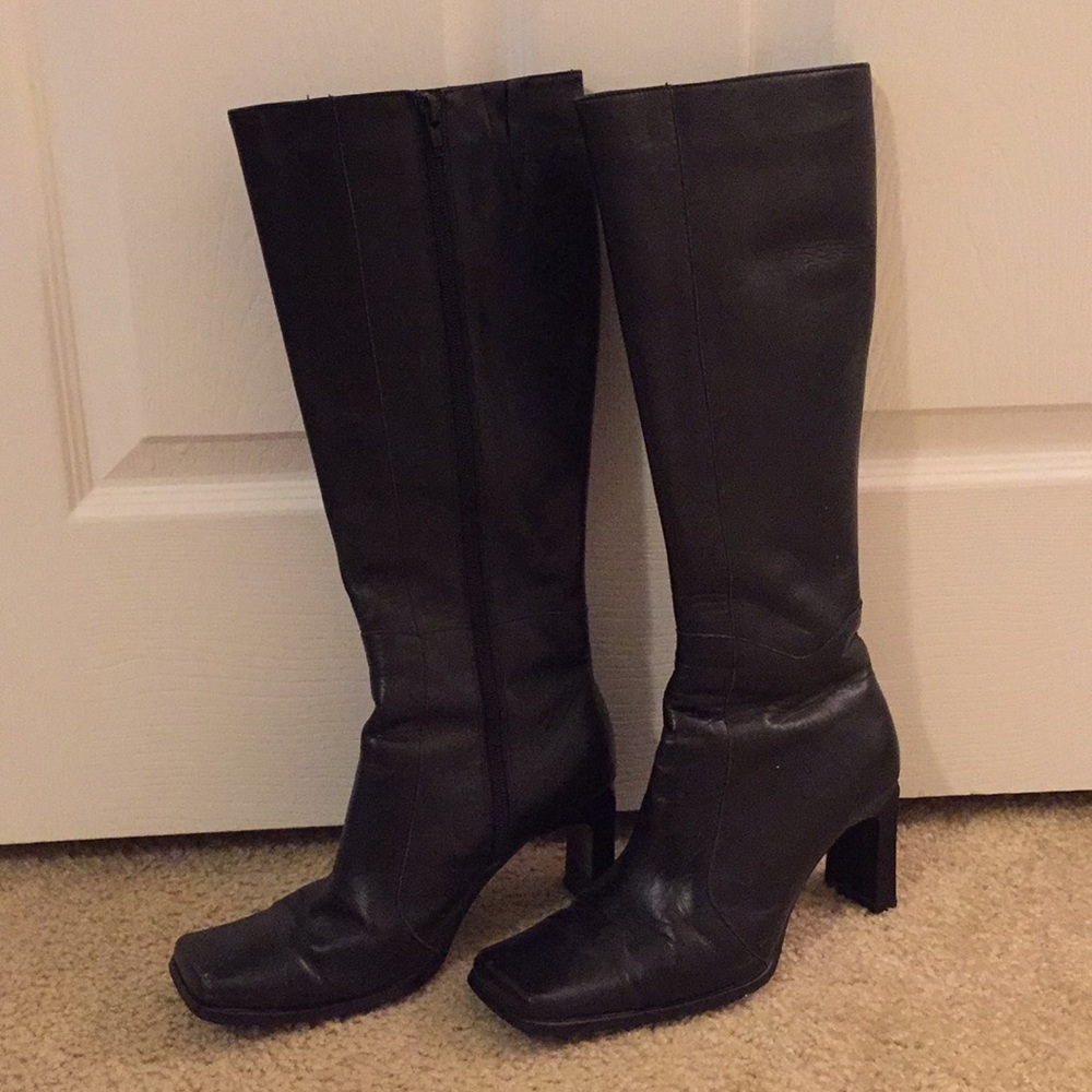 Knee high leather boots